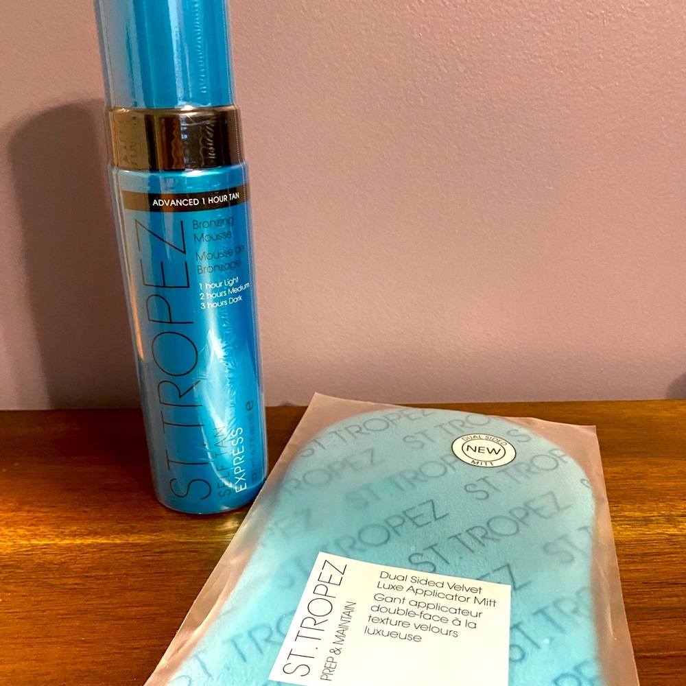 St Tropez self tanning mousse and mitt